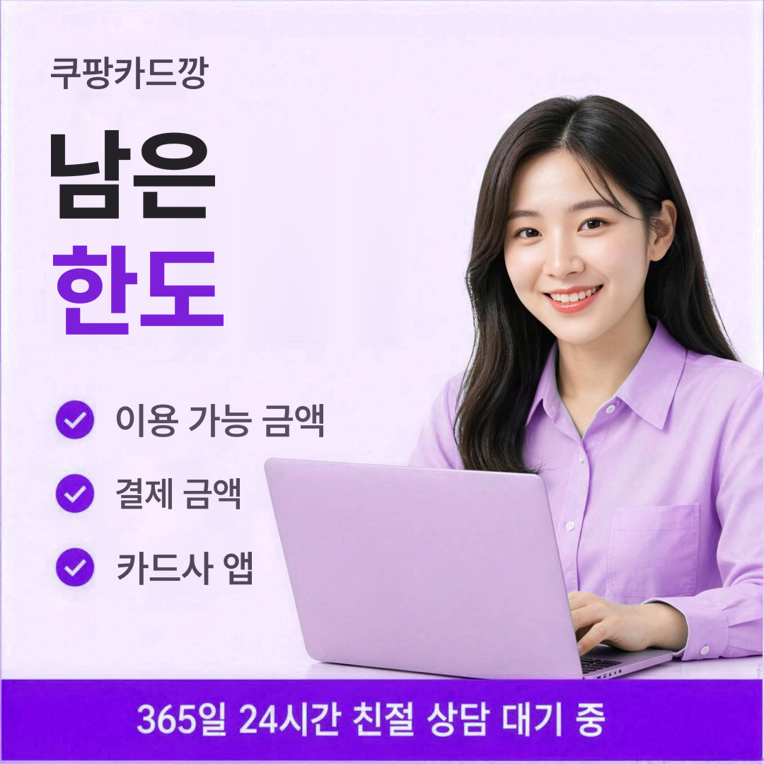 다음머니 쿠팡카드깡 남은 한도 안내