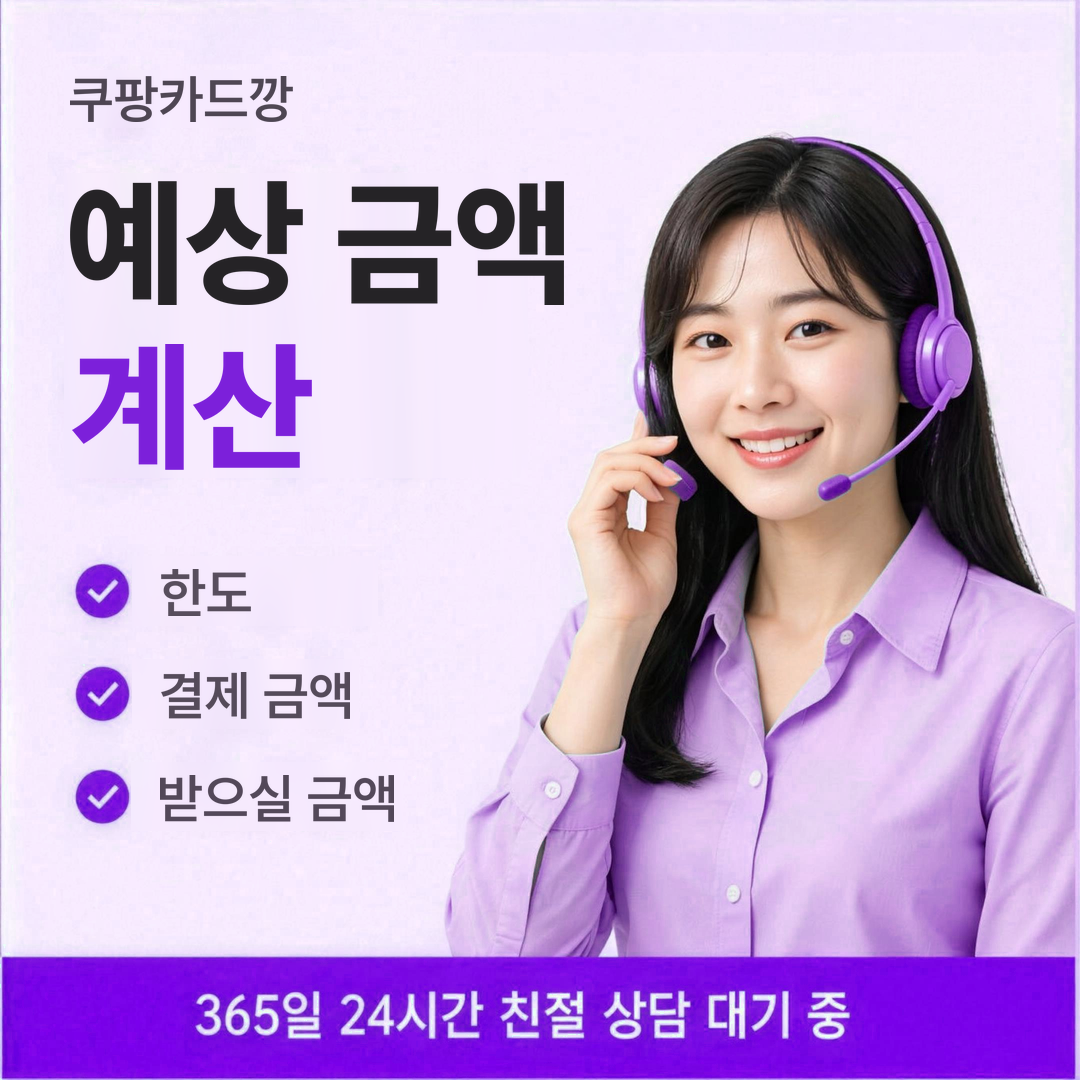 다음머니 쿠팡카드깡 예상 금액 계산 안내